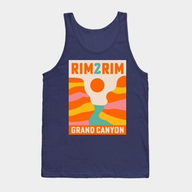 Rim 2 Rim Grand Canyon R2R Rim2Rim Hike Trail Run Tank Top by PodDesignShop